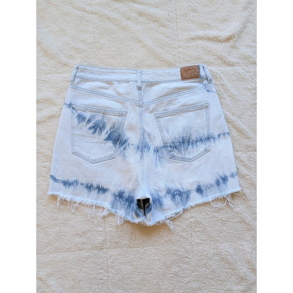 American Eagle Tie-dye Raw Hem Highest Rise Mom Shorts - Picture 2 of 5